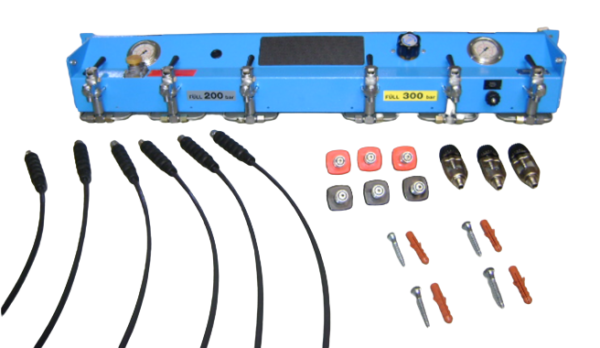 Rampa de carga de Pared: Rack de 6 salidas